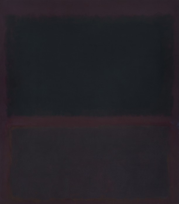 Black on Dark Sienna on Purple