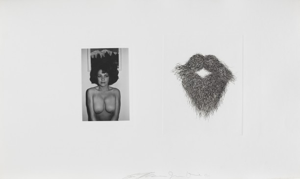 Untitled (topless woman with mustache and beard)