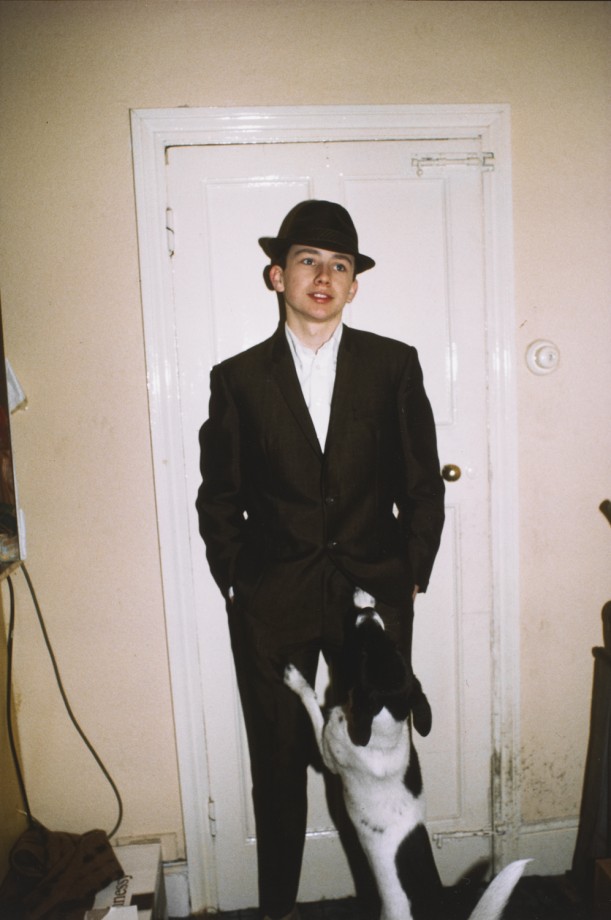 Mod kid with dog, London