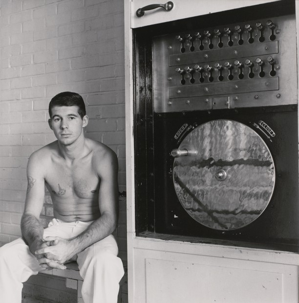 Young convict about to discharge a ten-year sentence. Apparatus to open cells