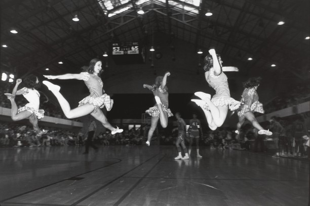 Untitled (Cheerleaders preforming in a gym)