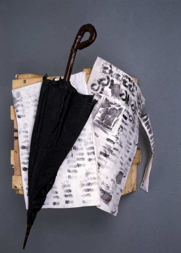 Umbrella and Newspaper